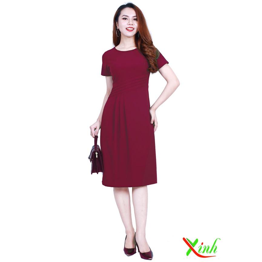 Đầm Suông Xếp Ly Gọn Dáng ThoiTrangXinh