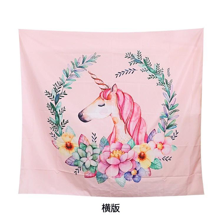Thảm vải treo tường - Tranh trang trí tường hình ngựa hồng siêu đáng yêu