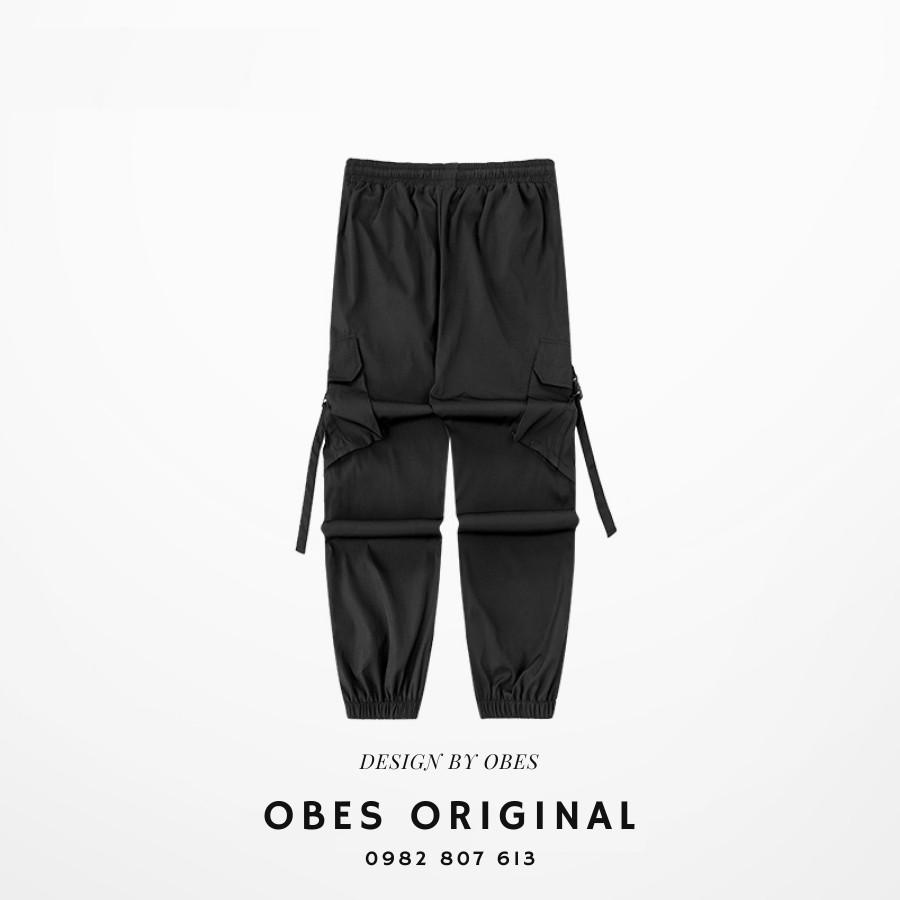 Quần gió túi hộp có khóa bấm nam - High Street Streamer Cargo Pants mã QT108