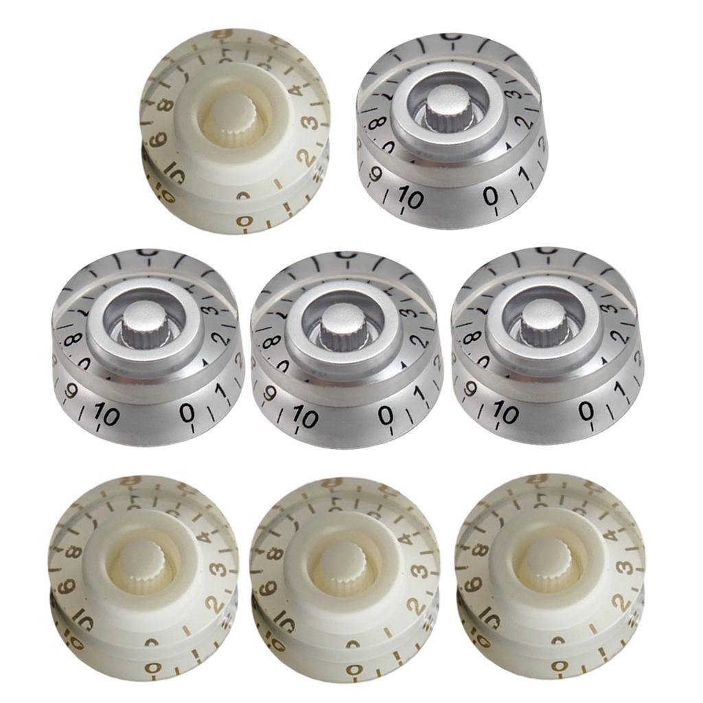 Speed Knobs Control for LP SG Electric Guitar Instrument Replacement Silver