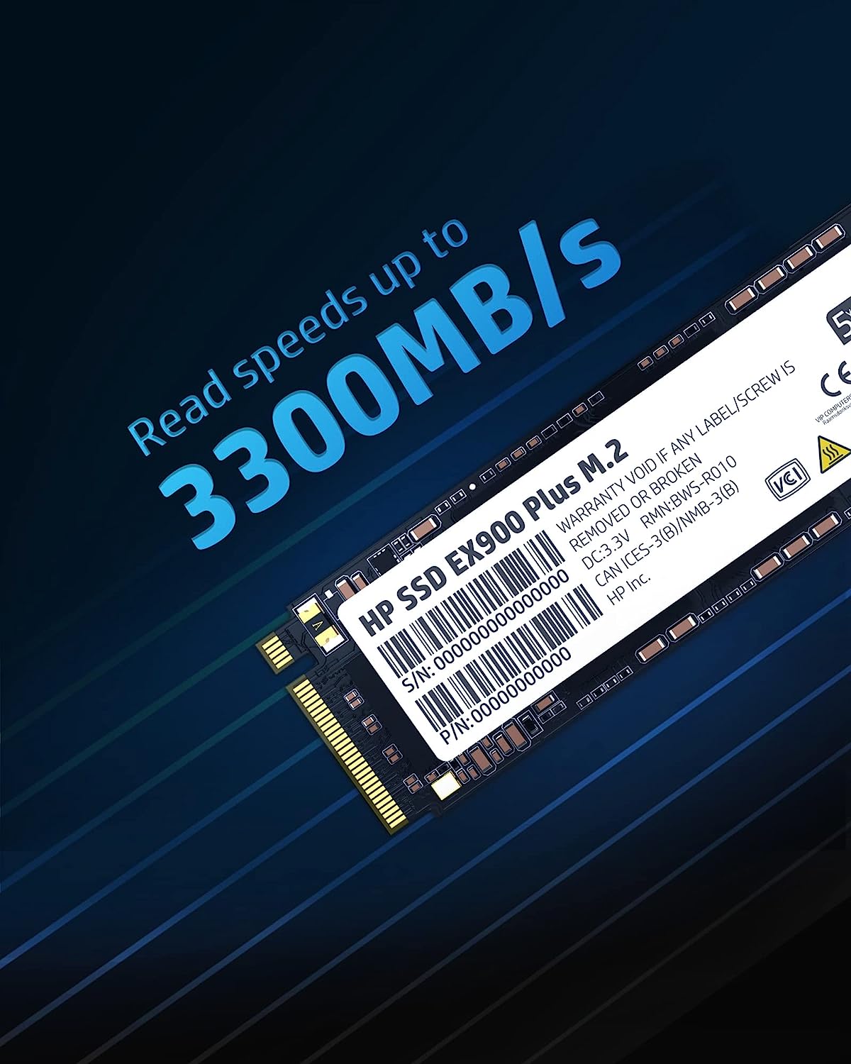 Ổ cứng SSD hiệu HP Model EX900 Plus M.2 NVMe 512GB - Hàng Chính Hãng