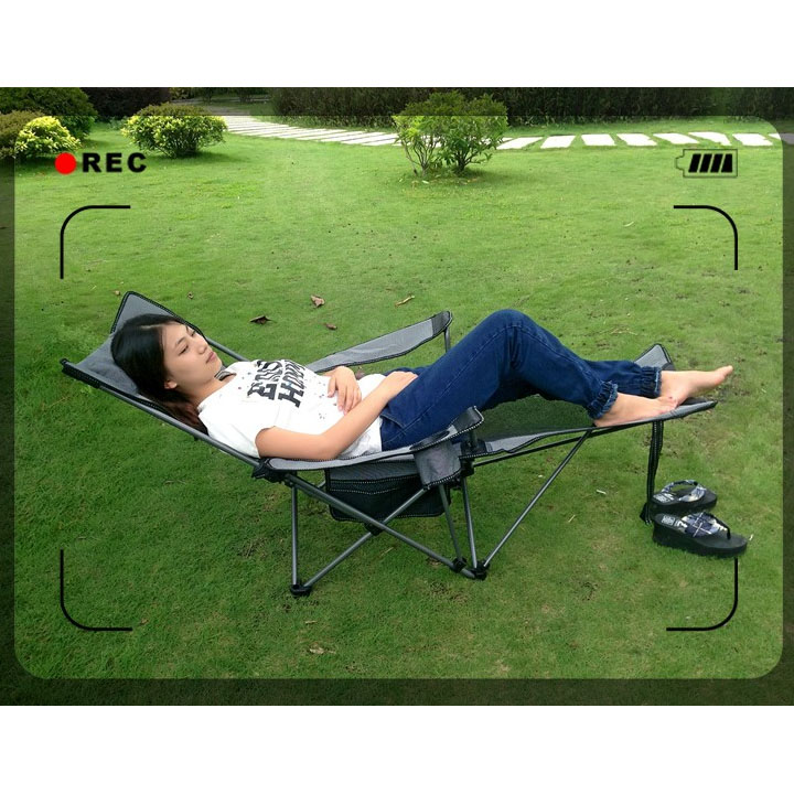 Ghế xếp ngủ trưa vải lưới thoáng mát gấp gọn tiện dụng rễ di chuyển - Hàng chính hãng