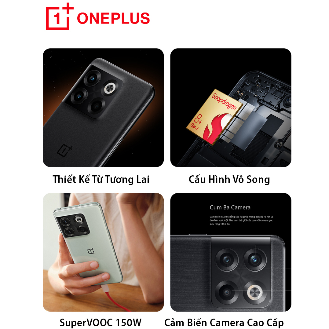 Điện Thoại OnePlus 10T 5G (8GB/128G) - Hàng Chính Hãng - Đen