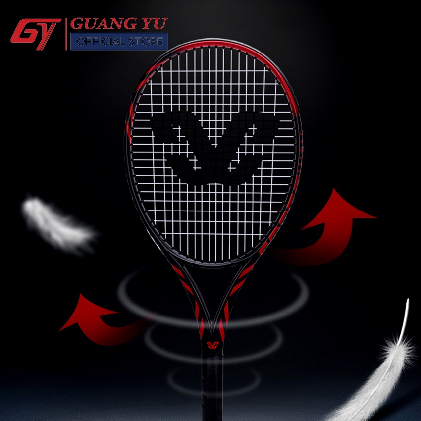 Vợt Tennis GUANG YU Khung Sợi Carbon Cao Cấp Tặng Kèm Bộ Đế Và Bóng Tập Luyện