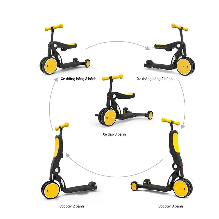 Xe scooter Freekids có tay đẩy tiện lợi 2020 5in1