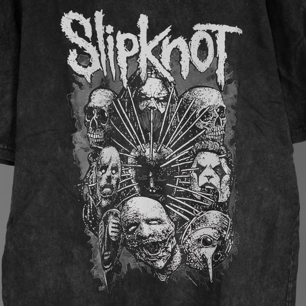 Áo thun loang đen SLIPKNOT tay lỡ nam nữ chất liệu cotton 100% cao cấp dáng unisex