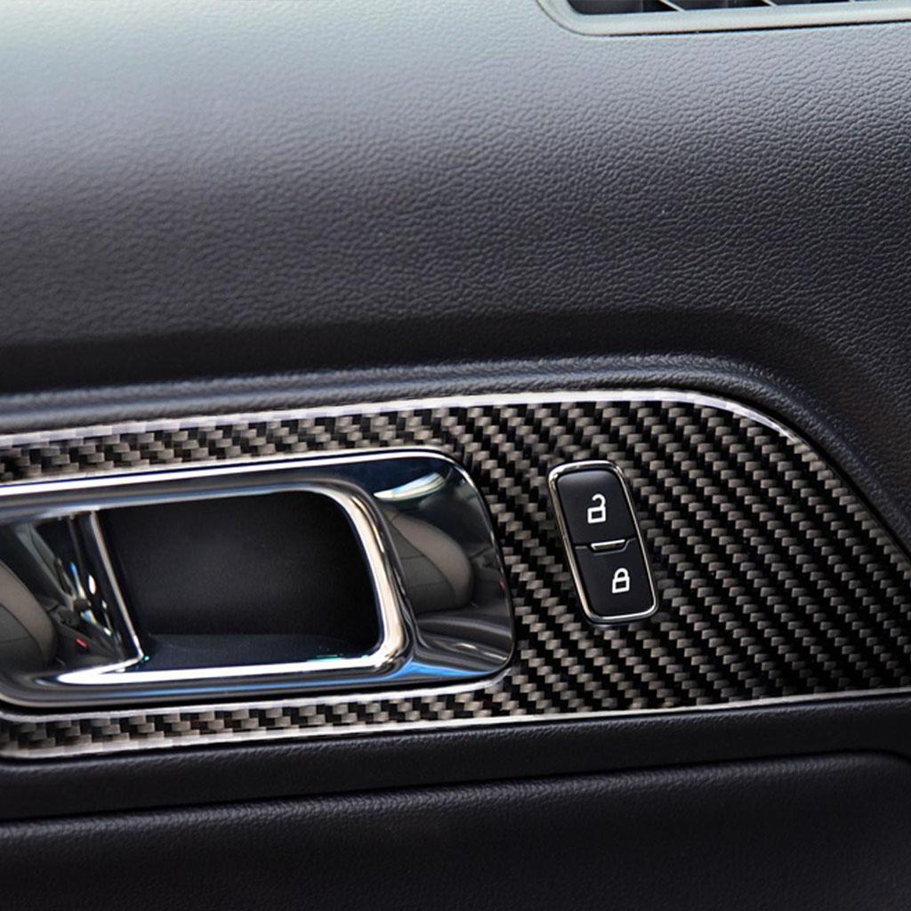 2 Pieces Car Door Handle Bowl Cover Trim For Ford Mustang 2015-2017