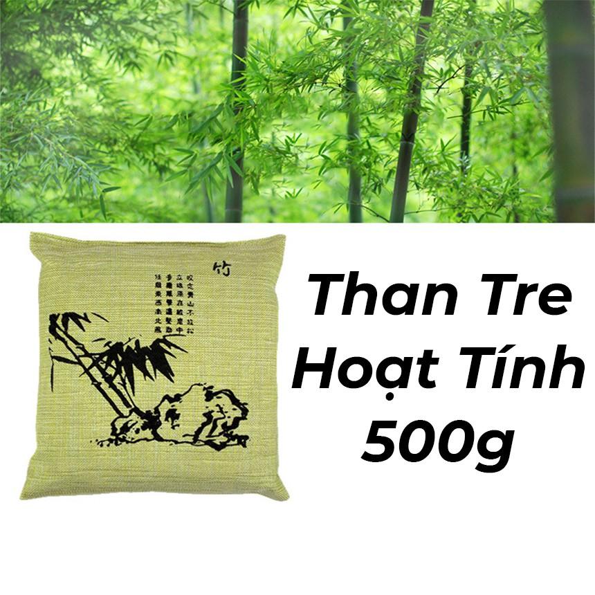 Túi Than Tre Hoạt Tính Hút Độc 500g - Hút Mùi, Khí Độc Cho Ô Tô, Tủ Lạnh, Phòng Ngủ Làm Từ 100% Than Tre Siêu Sạch