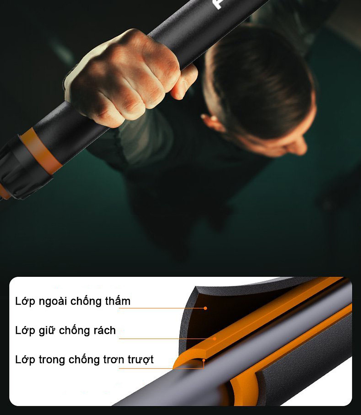 Xà Đơn Gắn Cửa FED-0228 | Kích thước 65-90cm