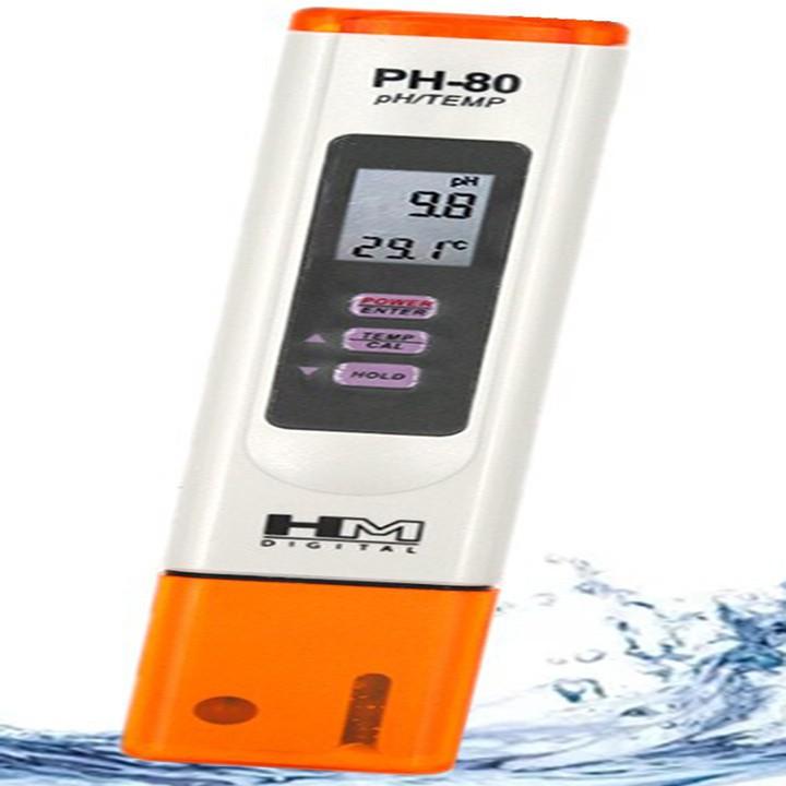 Máy đo PH nước và nhiệt độ PH80 đo độ PH hồ cá, ao tôm, nước tưới cây, nuôi thủy sản, kiểm tra nguồn nước sạch nhập Khẩu