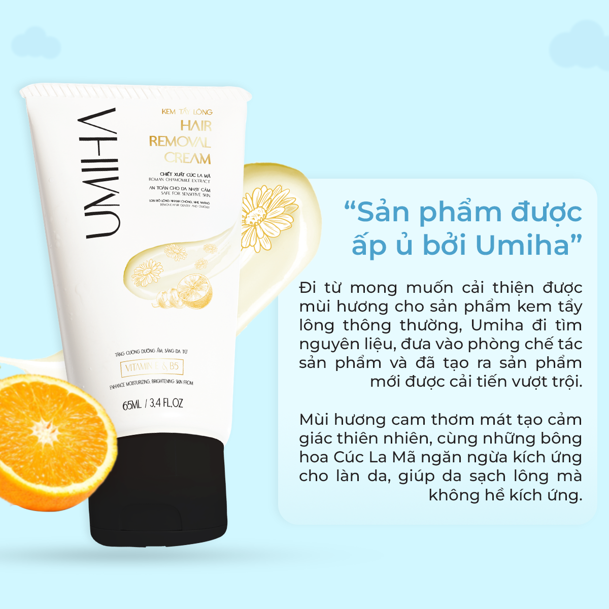 COMBO 2 HỘP KEM TẨY LÔNG UMIHA cho Chân Tay Nách Bikini Ngực Bụng Toàn thân Body an toàn cho da nhạy cảm