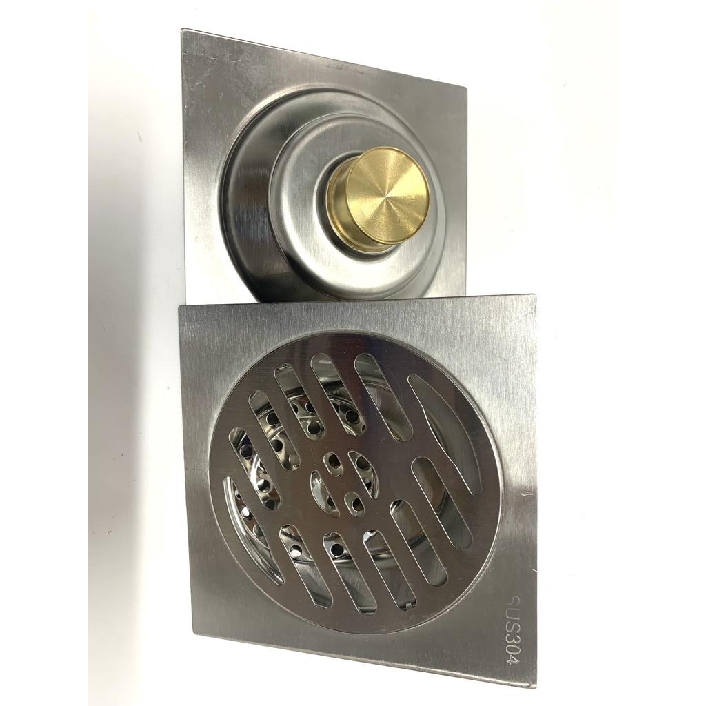 Ga Thoát Sàn Lược Rác Đúc Chống Hôi Đáy Đồng Inox Sus 304 Mờ