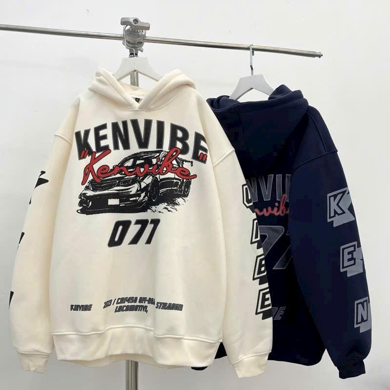 Áo khoác HOODIE KENVIBE màu đen vải nỉ lót bông dày dặn trẻ trung năng động unisex nam nữ Cao Cấp Chất Dày Dặn Mềm Mịn Mùa thu Đông Mặc Cực Ấm khoác ngoài form rộng chống nắng
