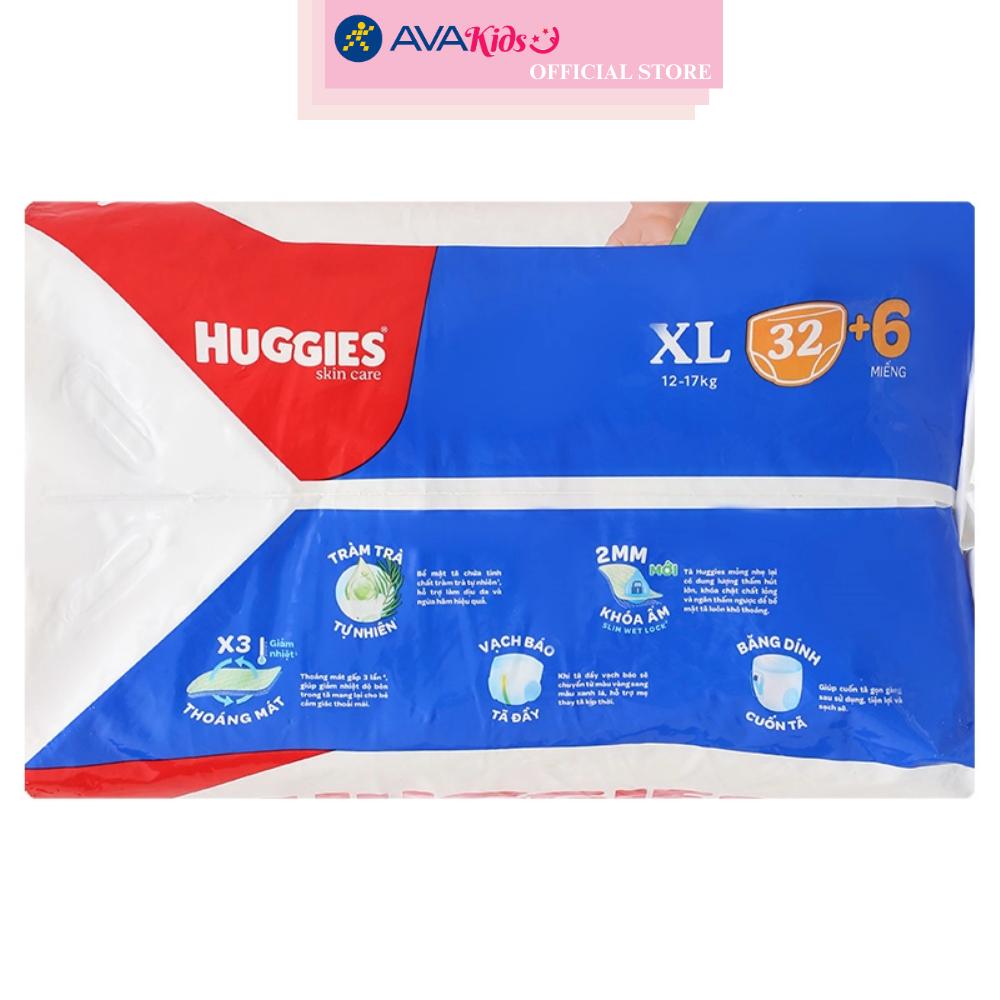 Tã quần Huggies Skincare size XL 32 + 6 miếng (12 - 17 kg)