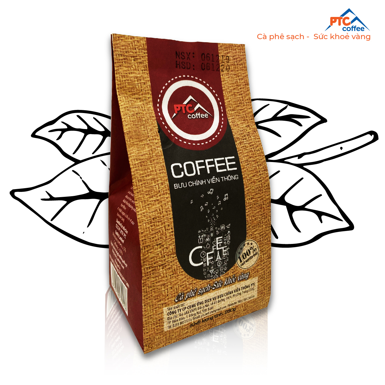 Cafe Bột Rang Xay Truyền Thống Vị Đắng, Đậm, Thơm Nhẹ - PTC Coffee - 500gr