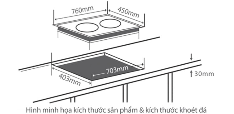 Bếp Ga Âm Rinnai RVB-2G-I(B-MC-BW-XW) - Đen- Hãng chính hãng