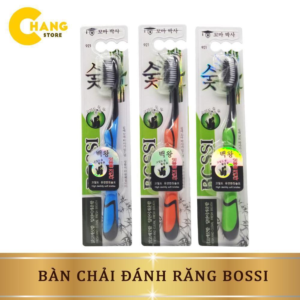 Bàn chải đánh răng than tre hoạt tính Hàn Quốc Bossi lông siêu mềm, siêu mịn