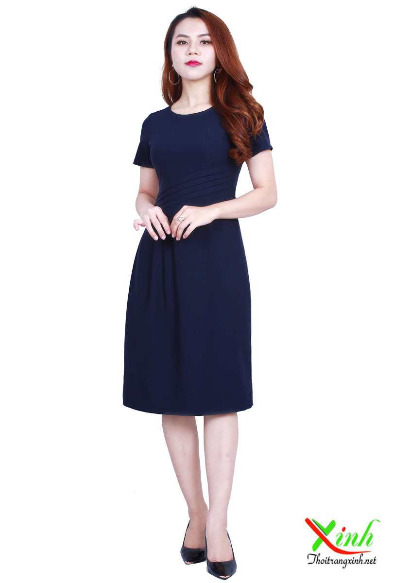 Đầm Suông Xếp Ly Gọn Dáng ThoiTrangXinh