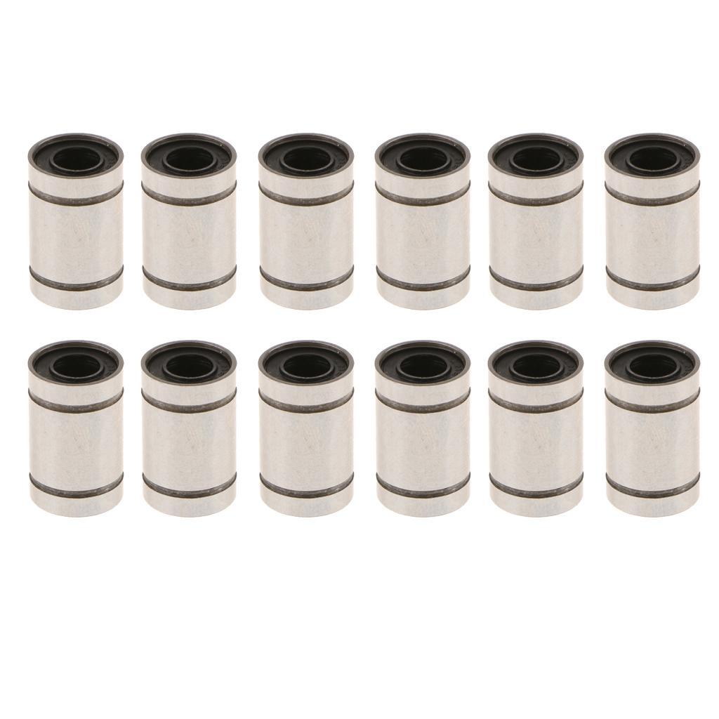 12Packs LM6UU 6mm Inside Dia Linear Ball Bearing Bushing for 3D Printer 17mm