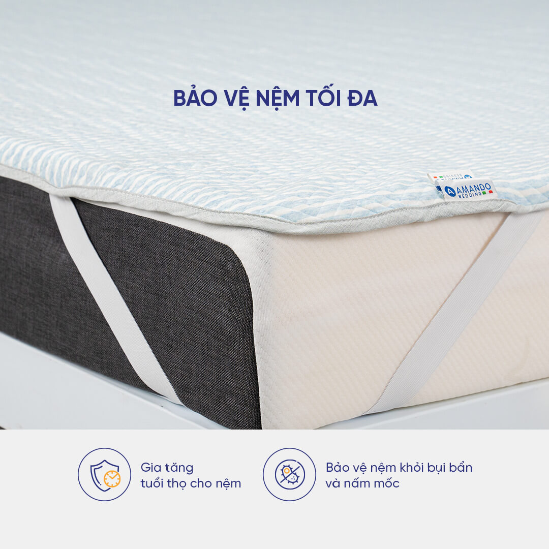 Bảo vệ nệm Doona 3D Safe Sleep êm ái, thoáng mát, hạn chế thấm nước, kháng khuẩn cao