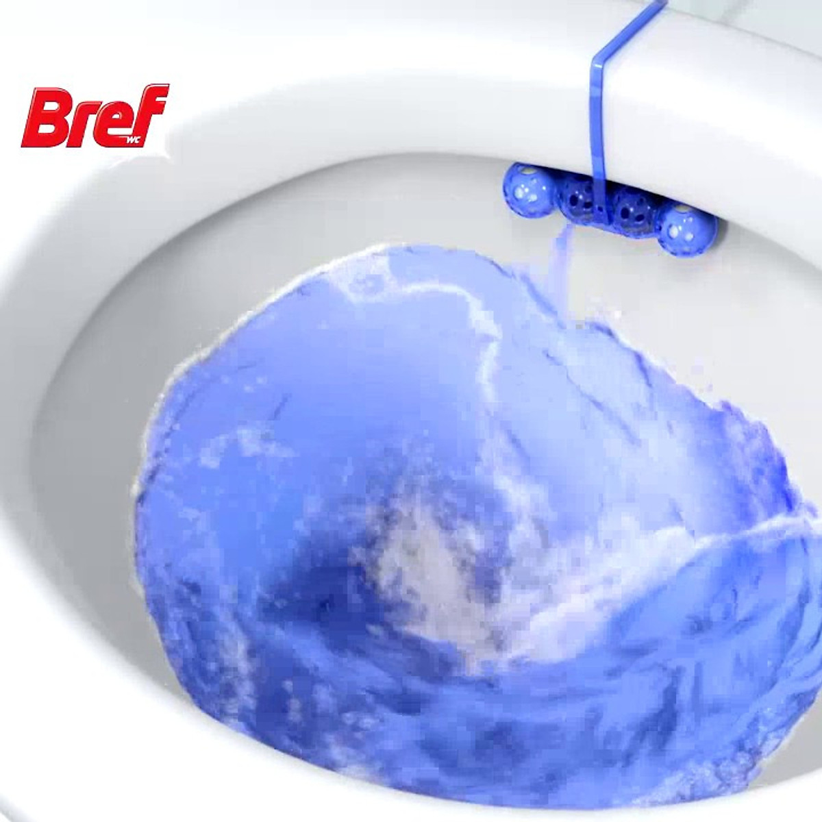 Viên khử mùi toilet Bref WC Blue active  50g - Đức
