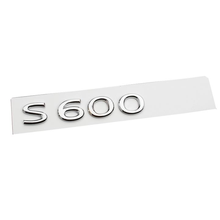 Decal tem chữ S600 dán đuôi xe ô tô trang trí