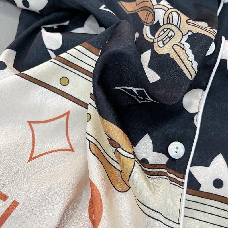 BỘ PIJAMA LỤA CAO CẤP KEY ĐEN