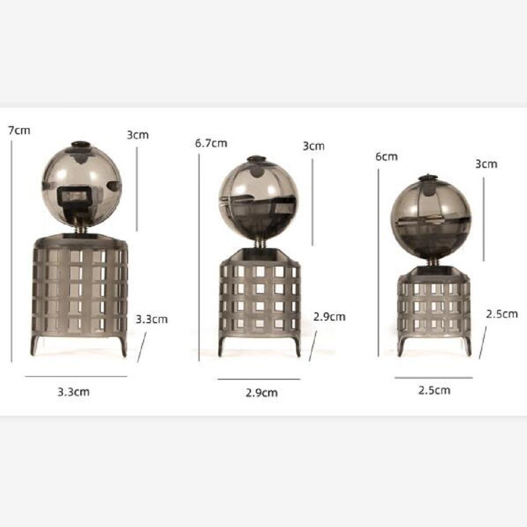 Pack of 2 Fishing Bait Trap Cage Feeder Basket Holder Lure Fish Accessories