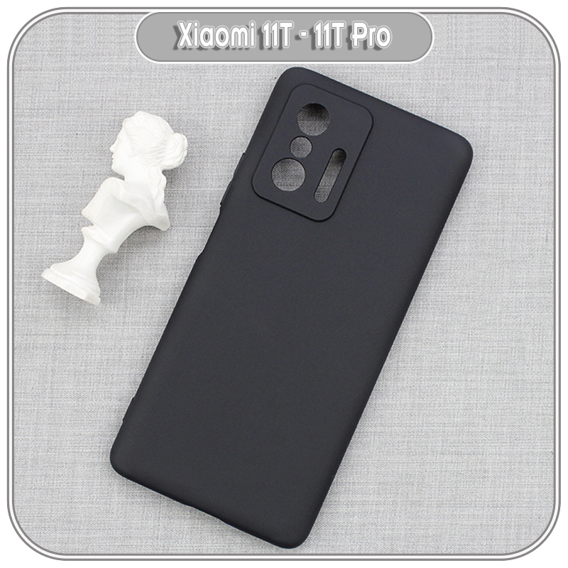 Ốp lưng che camera cho Xiaomi 11T - 11T Pro, TPU dẻo đen, nhám siêu mỏng