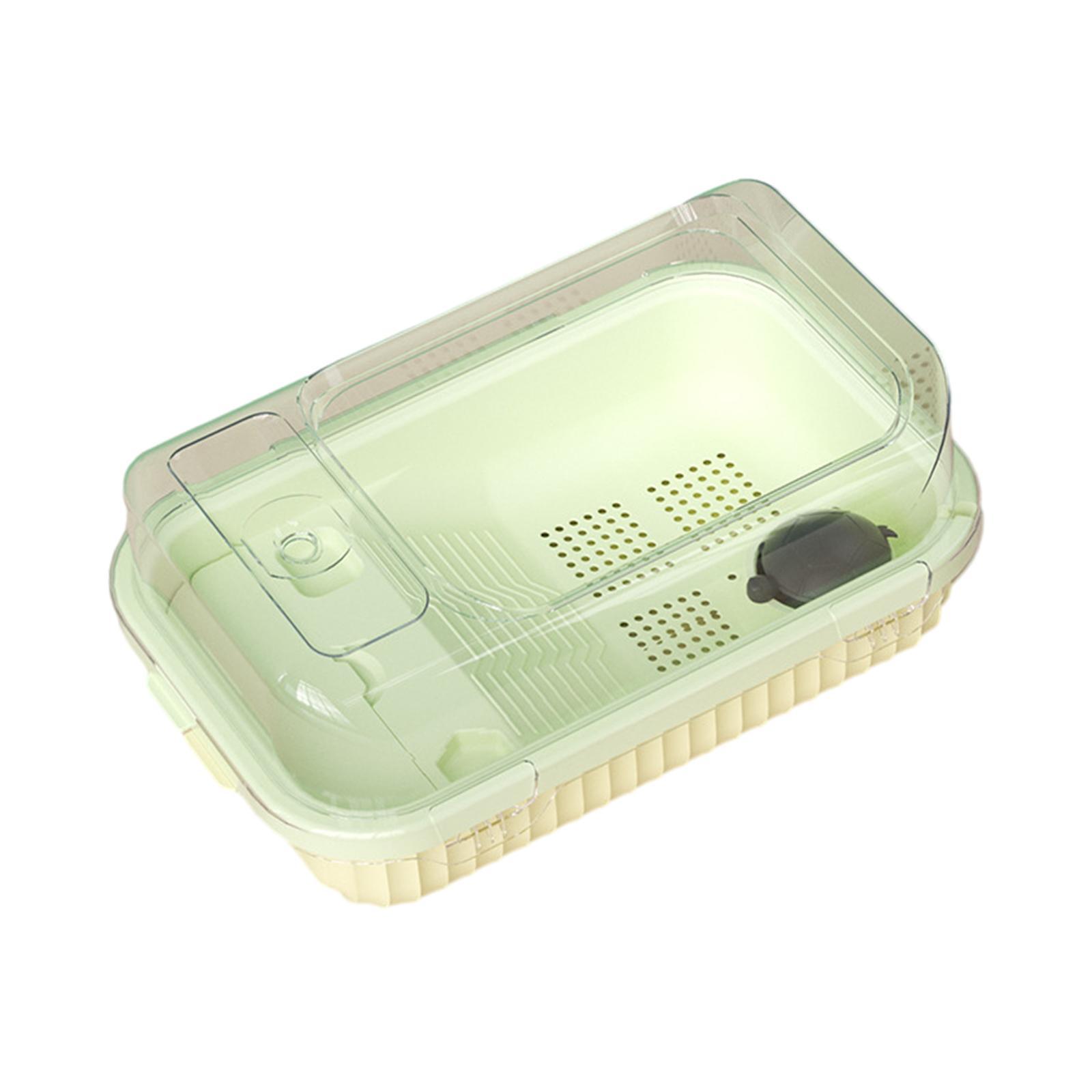 Turtle Tank Aquarium Reptile Tank Tortoises Case Accessories Terrapin Lake Reptile Habitats Turtle Habitat with Lid for Hermit  Terrapin