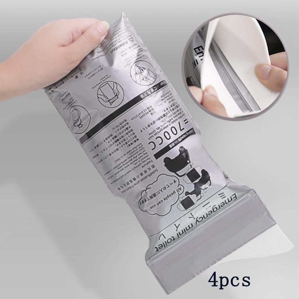 4x Disposable Urine Bags Camping Pee Bags Toilet, for Outdoor Backpacking