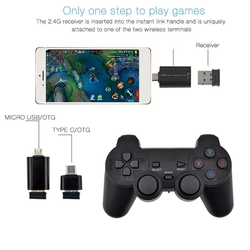 Data Frog Tay Cầm Chơi Game Không Dây 2.4G Cho Điện Thoại PS3 Android PC