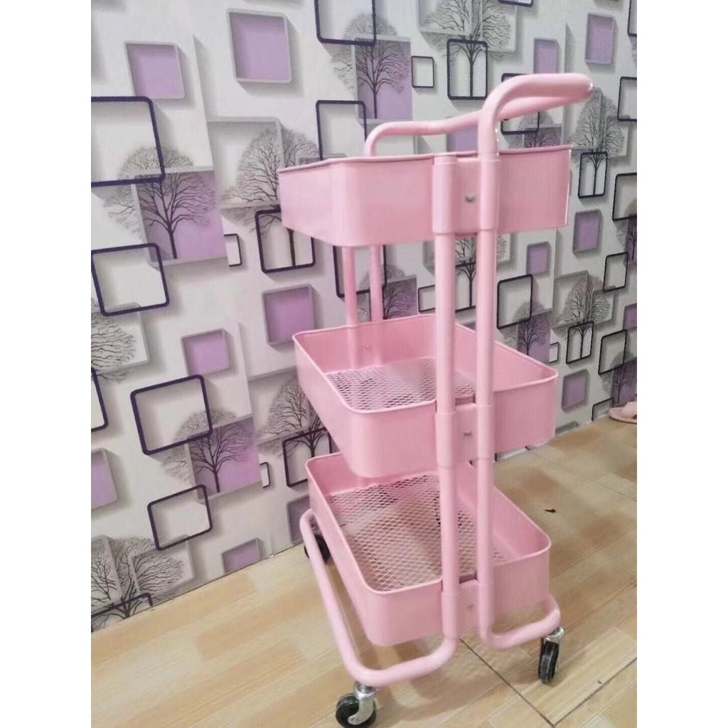 Kệ đa năng 3 tầng có bánh xe siêu nhẹ