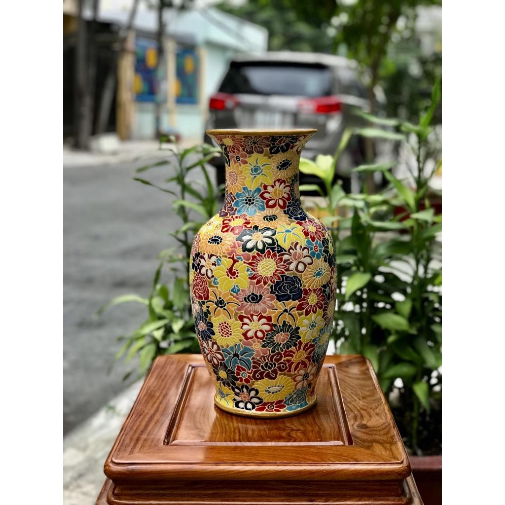 BÌNH BÁCH HOA 40CM GỐM SỨ THỦ CÔNG NAM BỘ CẮM BÔNG TRANG TRÍ DECOR