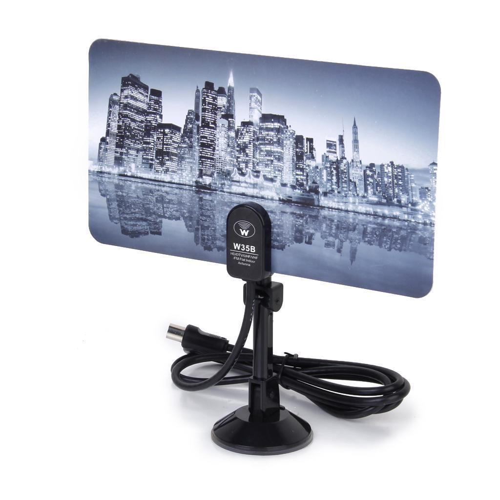 Digital TV Antenna 35dBi TV DTV HD Signal Flat Indoor Antenna 360 ° - City