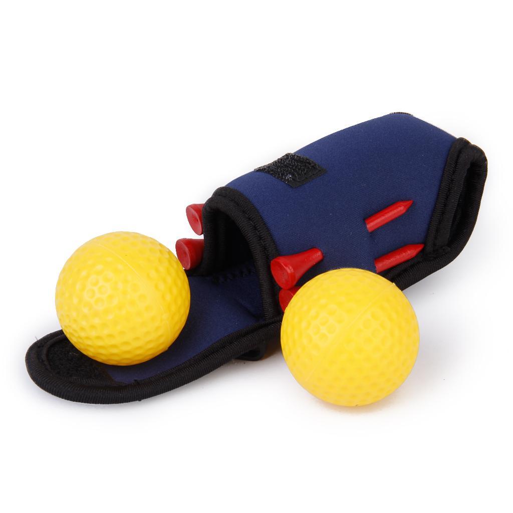 Mini SBR Neoprene Elastic Bag With 2 Golf Balls 4 Tees