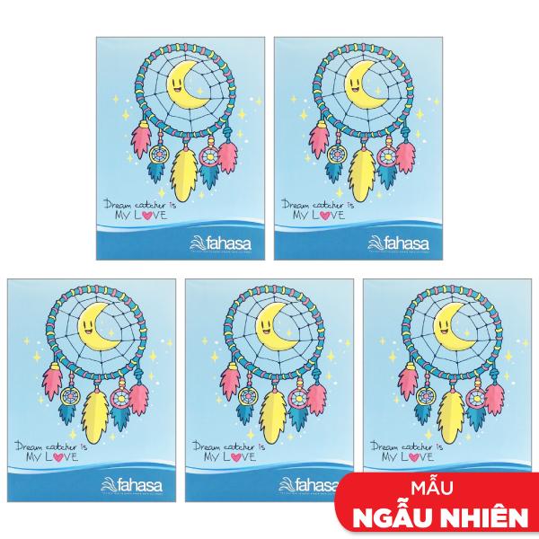 Combo 5 Tập Học Sinh Kẻ Ngang 200 Trang 80gsm Dream Catcher - Fahasa (Mẫu Màu Giao Ngẫu Nhiên)