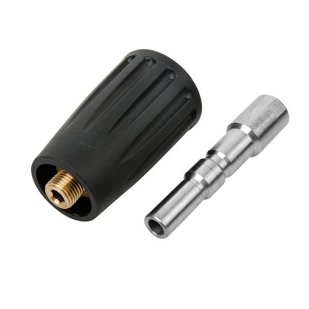 G1/4' Quick Connect Adapter for Car Pressure Washer Snow Foam Lance Silver