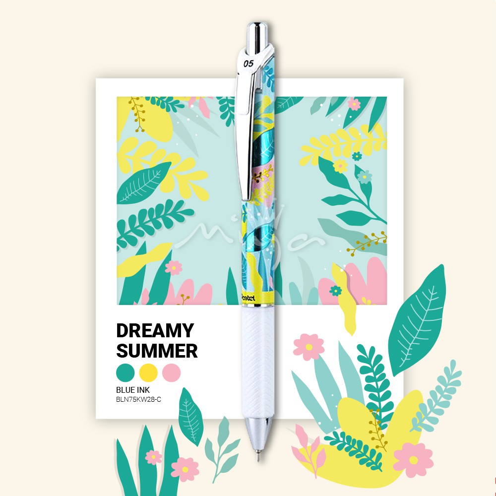 Bút gel Pentel EnerGel Kawaii - DREAMY SUMMER - Mực xanh dương (Blue)