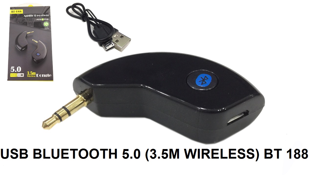 USB Bluetooth 5.0 BT 188, Thiết bị thu Bluetooth cho xe hơi-hàng chính hãng