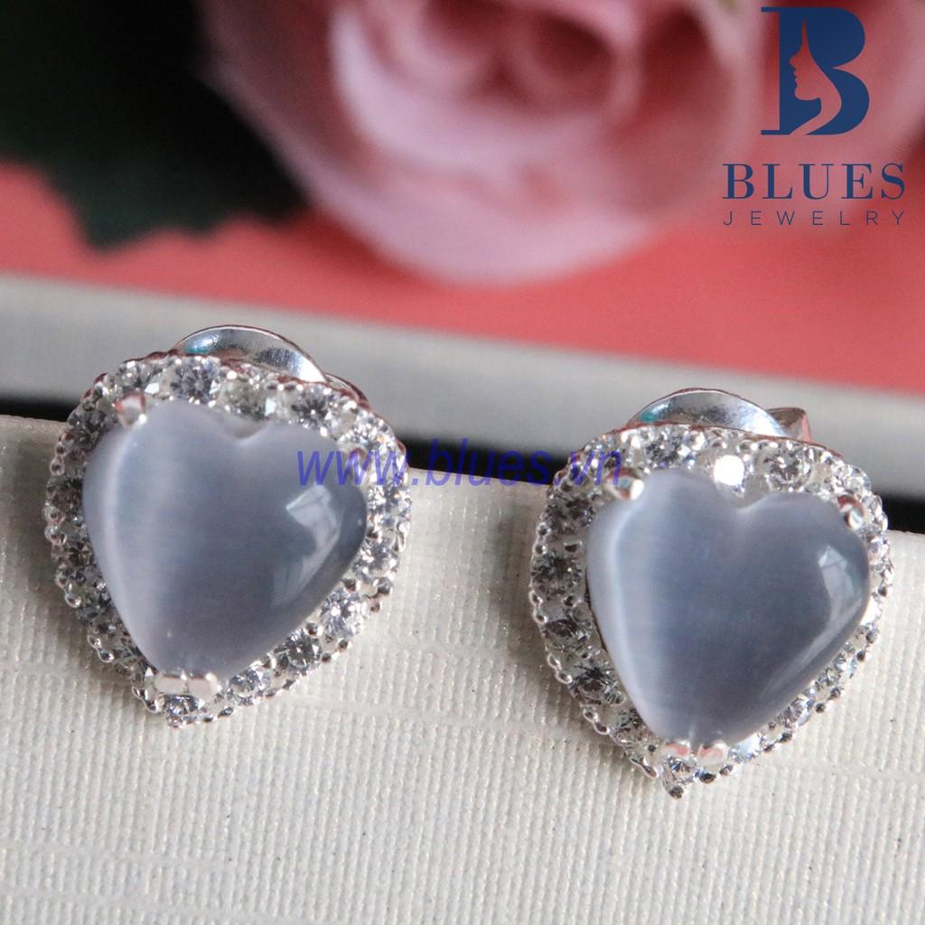 Bông Tai Bạc Nữ Moon Heart
