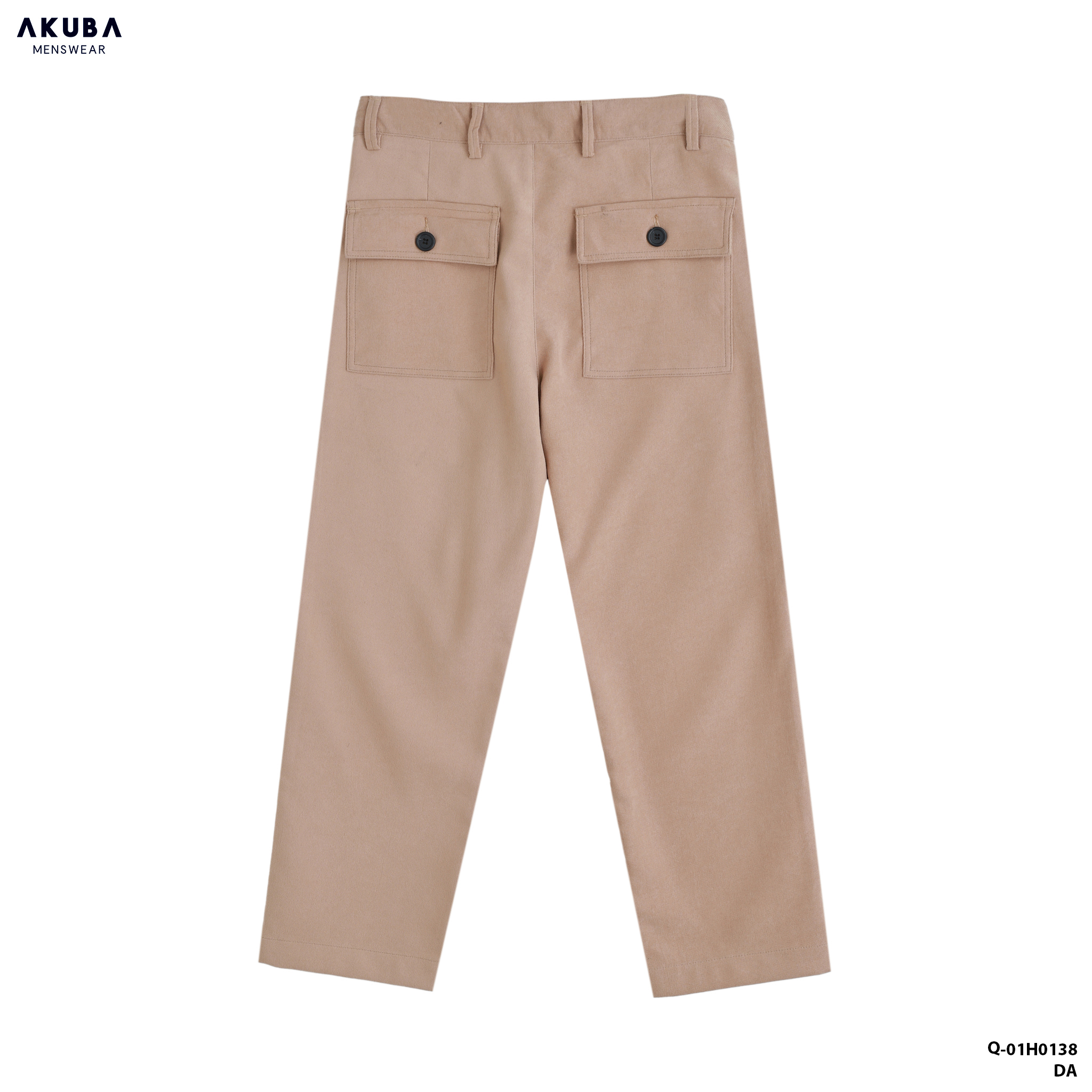 Quần dài kaki nhung nam AKUBA quần tây dài ống rộng, chất kaki nhung, form quần rộng thoải mái - 01H0138