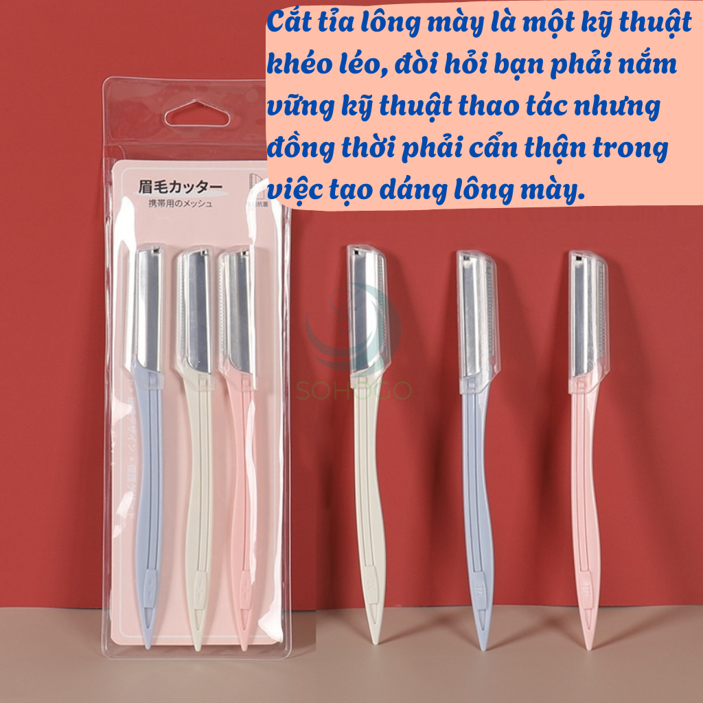 BỘ 3 DAO CẠO LÔNG MÀY MINI – SIÊU GỌN &amp; AN TOÀN DAO CẠO CHÂN MÀY 3 CÂY – NHỎ GỌN, SẮC BÉN, DỄ DÙNG DAO CẠO MÀY SIÊU NHỎ – AN TOÀN CHO DA NHẠY CẢM BỘ DAO CẠO LÔNG MÀY CÓ NẮP – TIỆN DỤNG &amp; NHẸ NHÀNG