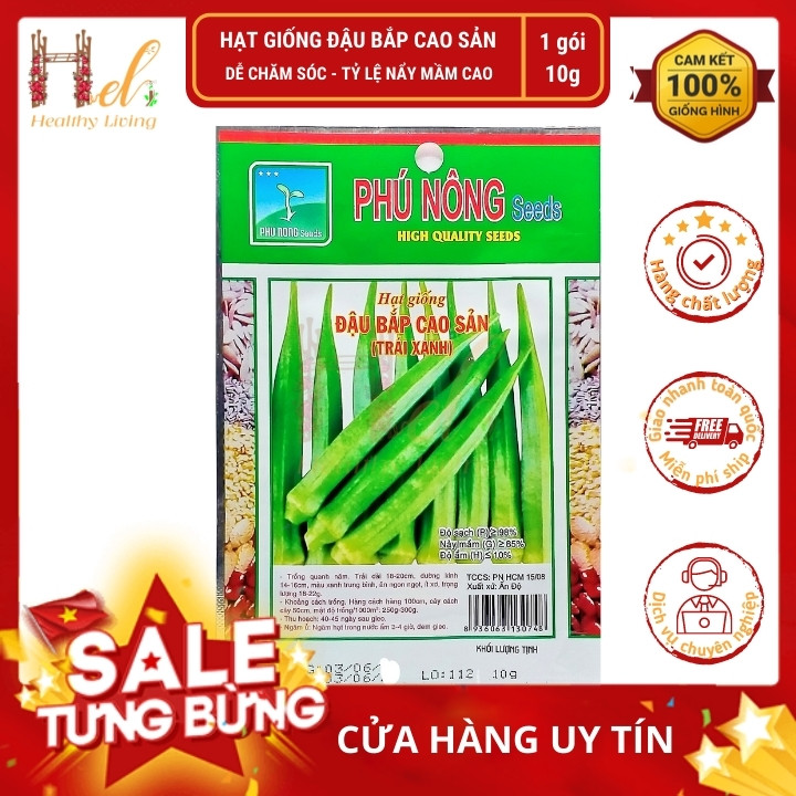 PN - Hạt Giống Đậu Bắp Cao Sản Siêu Trái Năng Suất Cao - Trồng Rau Xanh Rau Sạch Organic Bằng Đất Sạch, Mùn Dừa...