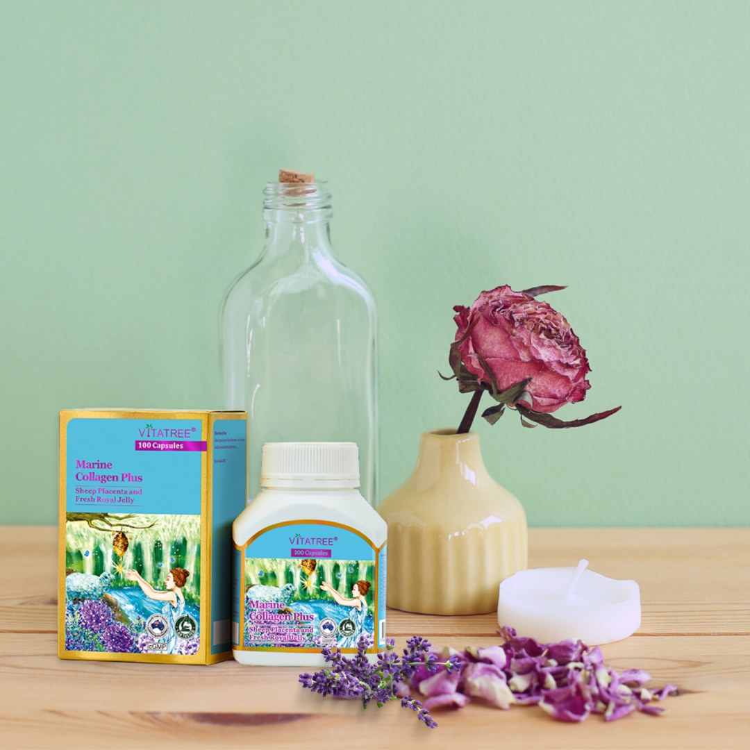 Viên uống bổ sung collagen Vitatree Marione Collagen Plus giúp giảm lão hóa da