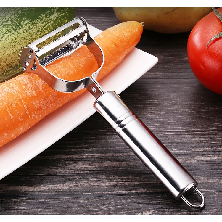 COMBO Dụng Cụ Gọt Nạo Vỏ Trái Cây, Củ Quả Inox + Tách Lòng Đỏ Trứng Gà - Tặng 1 dụng cụ ép kem