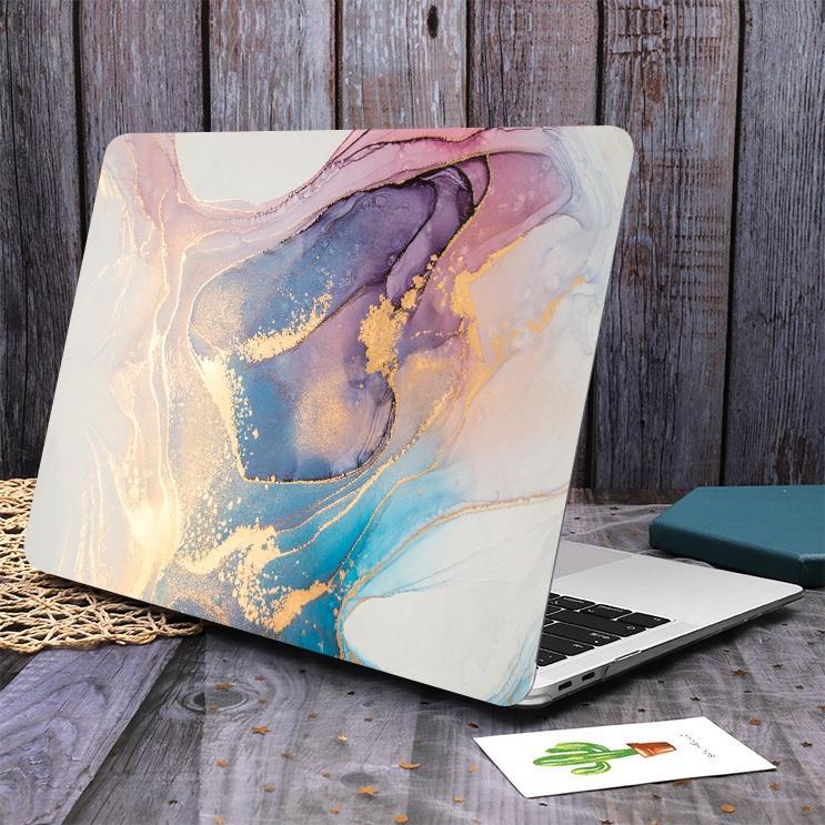 For macbook  Marble Print Hollow Logo Hard Case Pro 14 13 2021 2020 M1 Chip A2442 A2338 A2337 A2251 A2289 Air 13 A1932 A2159 A1466 A1706 A2179 A2289 A2251 A2141