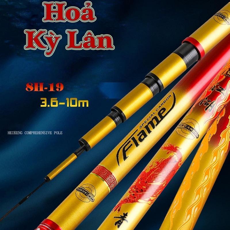 Cần câu tay Hoả kỳ lân 8H phân bổ lực 19 chất liệu carbon siêu xịn CT21 - Sanami Fishing