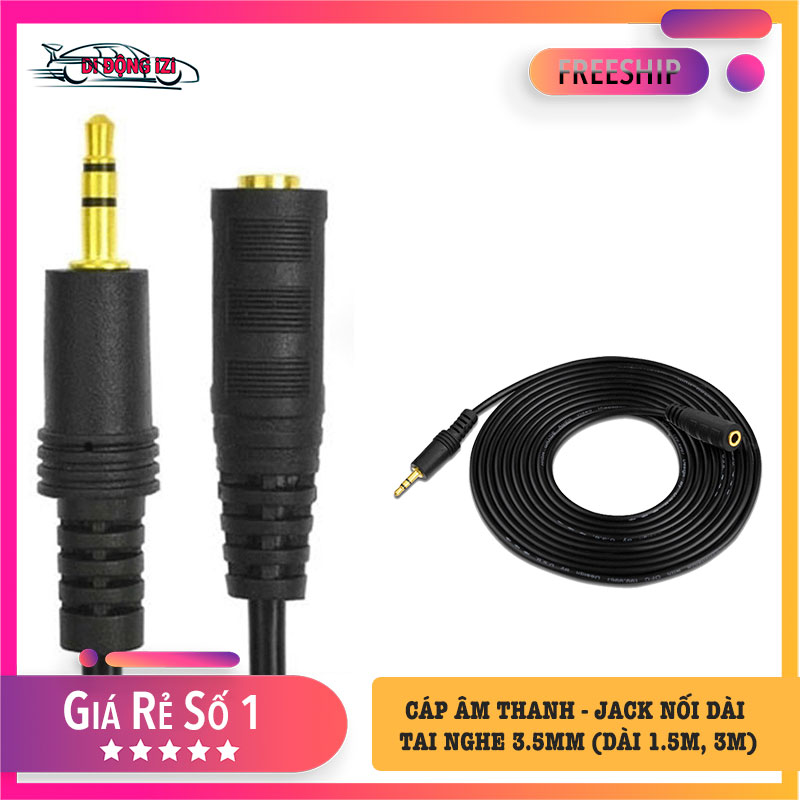 Jack Nối Tai Nghe 3.5mm - Dây Cáp Âm Thanh Nối Dài Tai Nghe 3.5mm Tiện Lợi