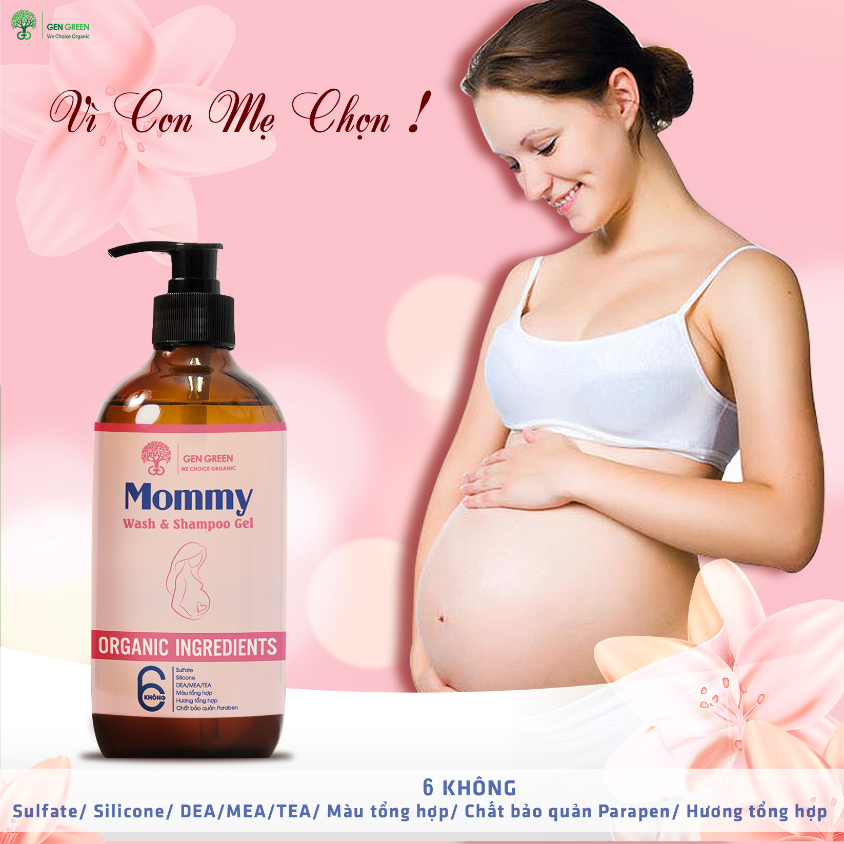 Bộ Mỹ Phẩm Hữu Cơ Gengreen Dành Cho Mẹ Bầu và Mẹ Sau sinh HAPPY MOM